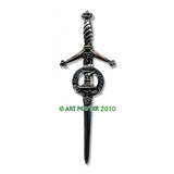 Pewter Clan Crest Kilt Pin - Choose Your Clan A-M