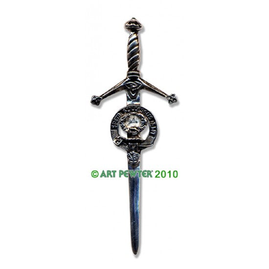 Pewter Clan Crest Kilt Pin - Choose Your Clan N-Z