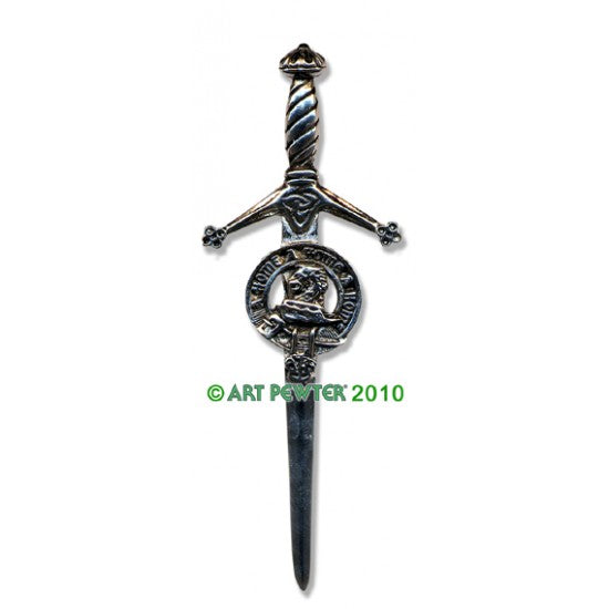 Pewter Clan Crest Kilt Pin - Choose Your Clan A-M