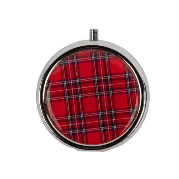 Tartan Pill Box - Red Tartan