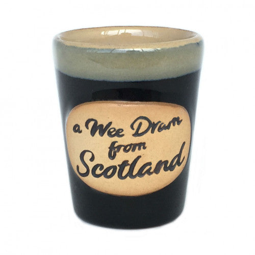 A Wee Dram From Scotland Black Boxed Stoneware Shot Cup