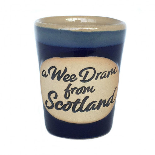 A Wee Dram From Scotland Blue Boxed Stoneware Shot Cup