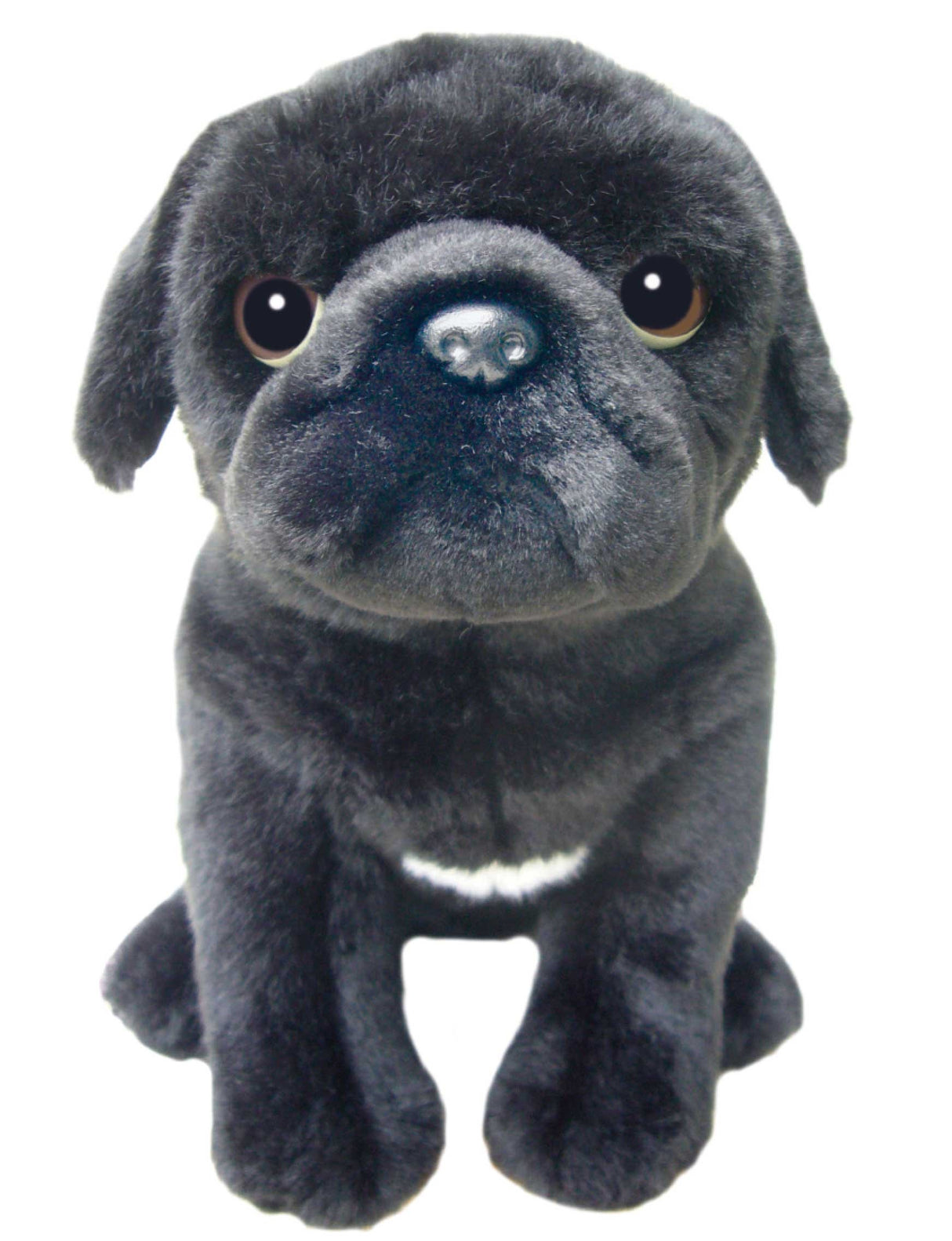 12 inch Pug Black Soft Toy