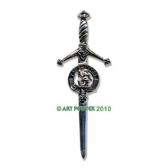 Pewter Clan Crest Kilt Pin - Choose Your Clan A-M