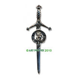 Pewter Clan Crest Kilt Pin - Choose Your Clan A-M