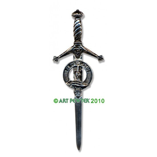 Pewter Clan Crest Kilt Pin - Choose Your Clan A-M