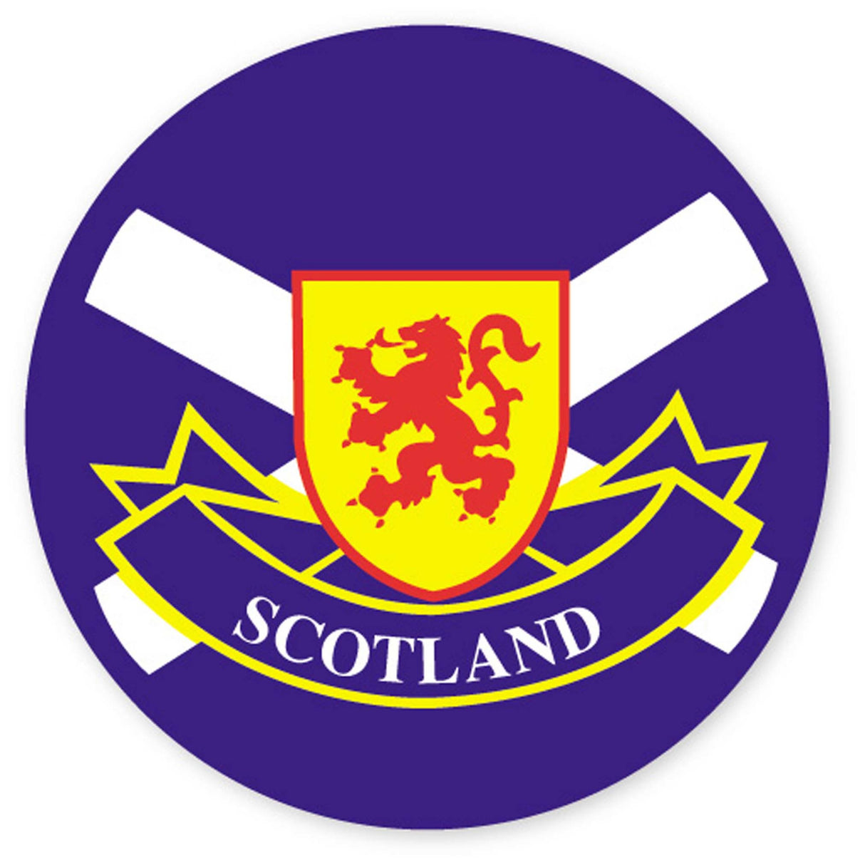 Saltire/Lion Rampant Round Sticker