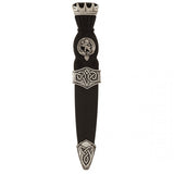 Celtic Antiqued Clan Crest Handle Stone Top Sgian Dubh - Choose Your Clan A-M