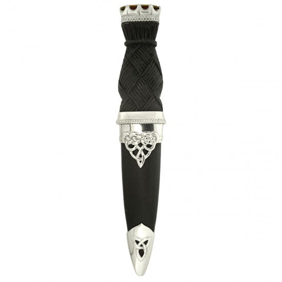 Palladium Finish Premium Stone Top Sgian Dubh