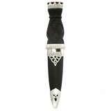 Palladium Finish Premium Stone Top Sgian Dubh