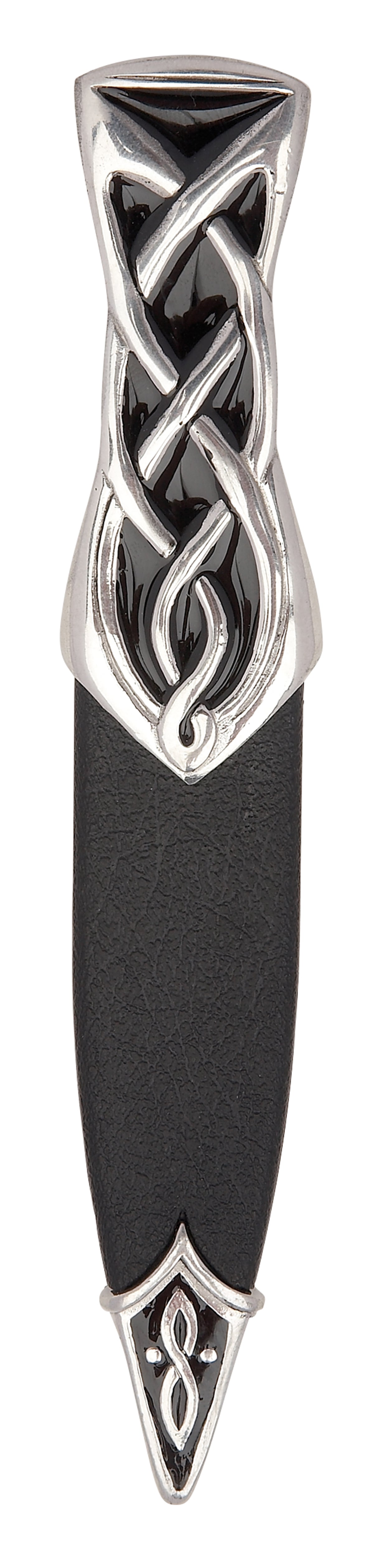 Celtic Pewter Jet Black Enamelled Sgian Dubh