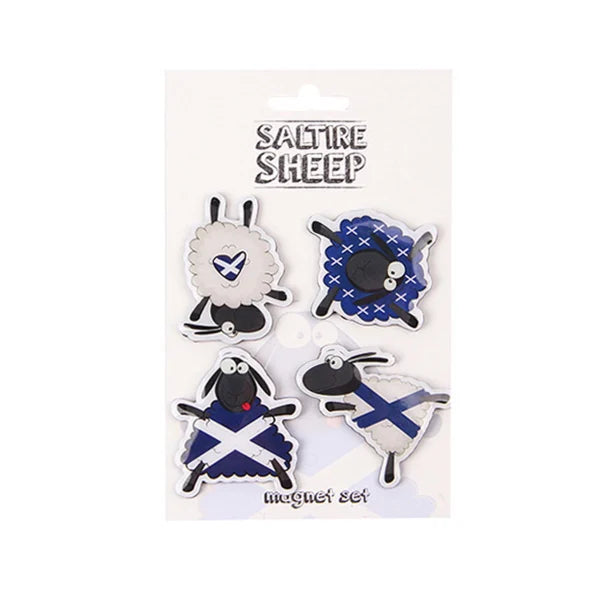 4 Pk Magnets - Dancing Saltire Sheep