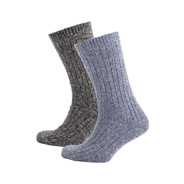 Merino Mix Walking Sock - Melange 2pack Grey/Blue Marl