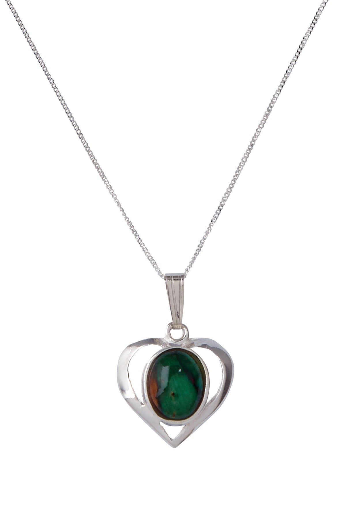 Silver Open Heart Pendant