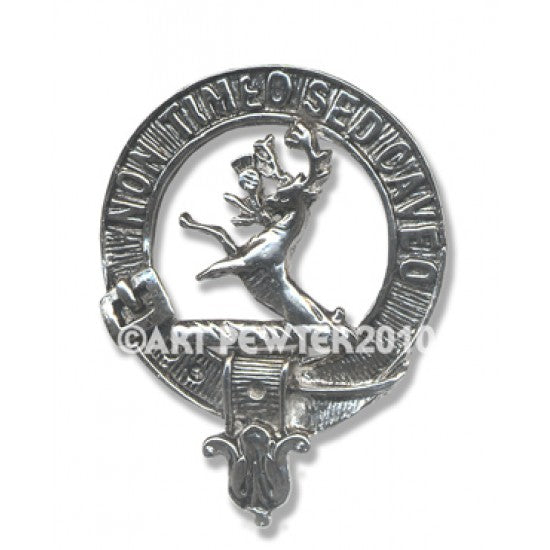 Pewter Clan Crest Hat Badge - Choose your clan N-Z