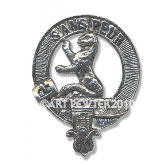 Pewter Clan Crest Hat Badge - Choose your clan N-Z