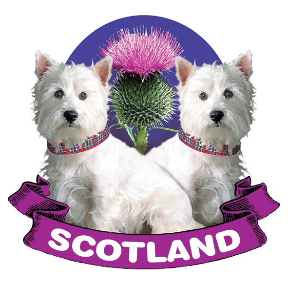 Scotland Westies Resin Magent