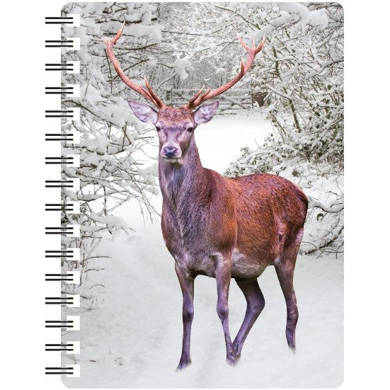 Stag in Snow 3D Notebook