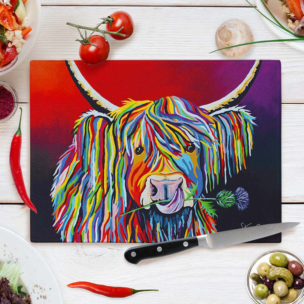 Lizzie McCoo Glass Chopping Board