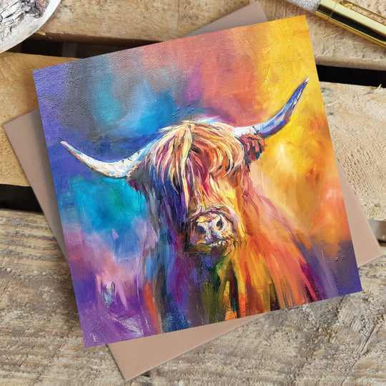 Harris Cow Greetings Card