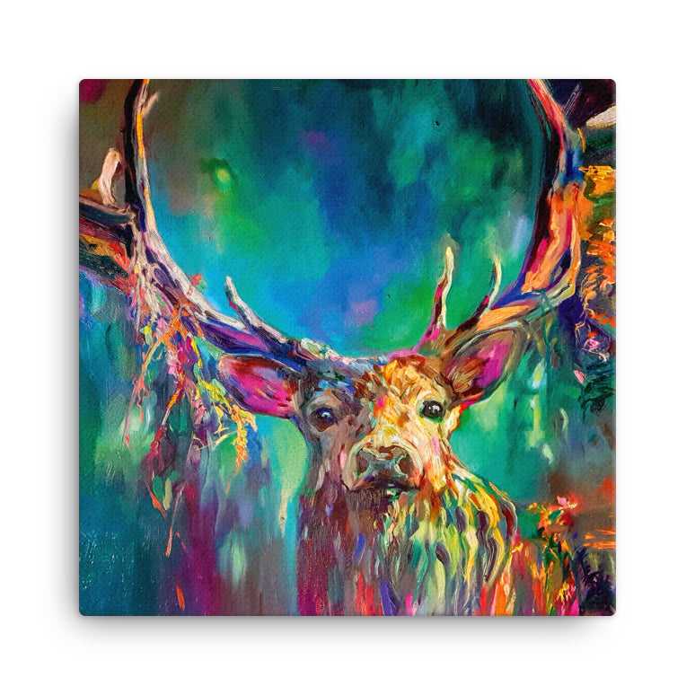 Woodland Stag Mini Canvas (20cmx20cm)