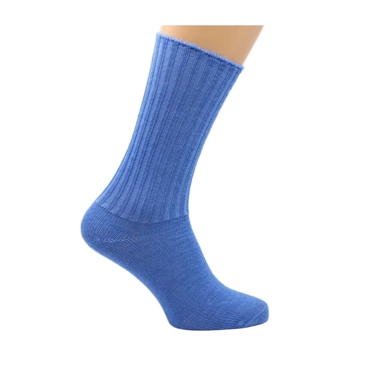 Dunoon Mid Blue Everyday Loose Top Mohair Socks