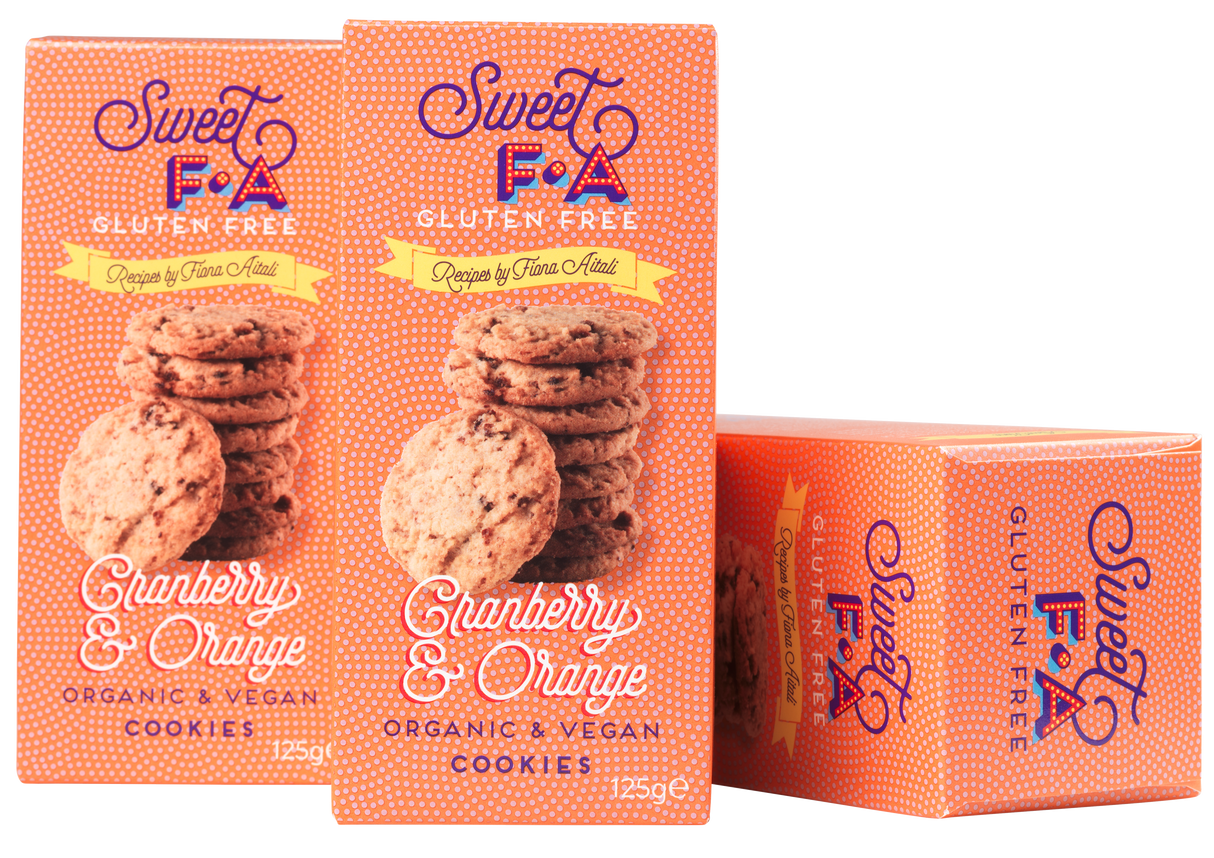 125g Sweet FA - Gluten Free Cranberry & Orange Cookies