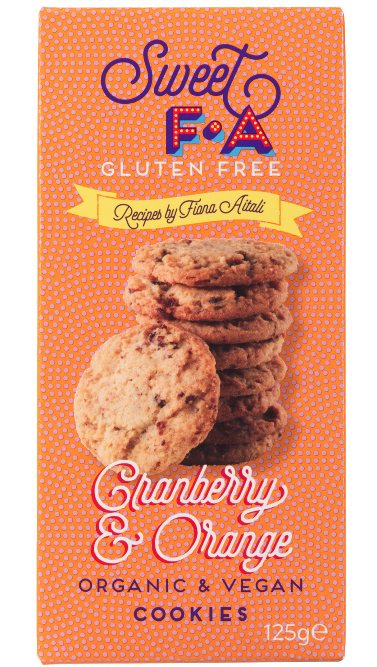 125g Sweet FA - Gluten Free Cranberry & Orange Cookies