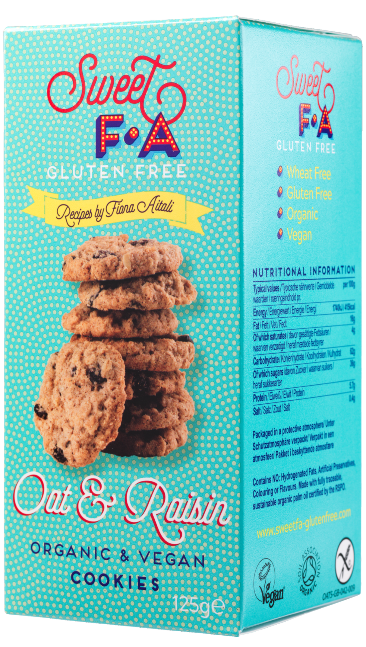 125g Sweet FA - Gluten Free Oat & Raisin Cookies