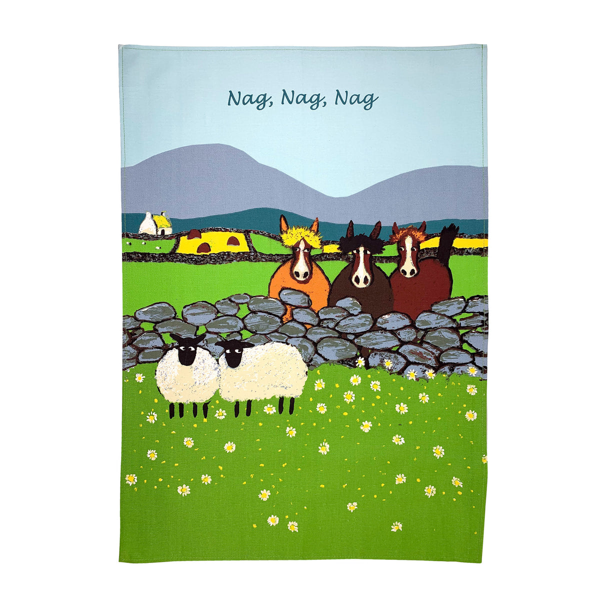 Nag, Nag, Nag Thomas Joseph Tea Towel