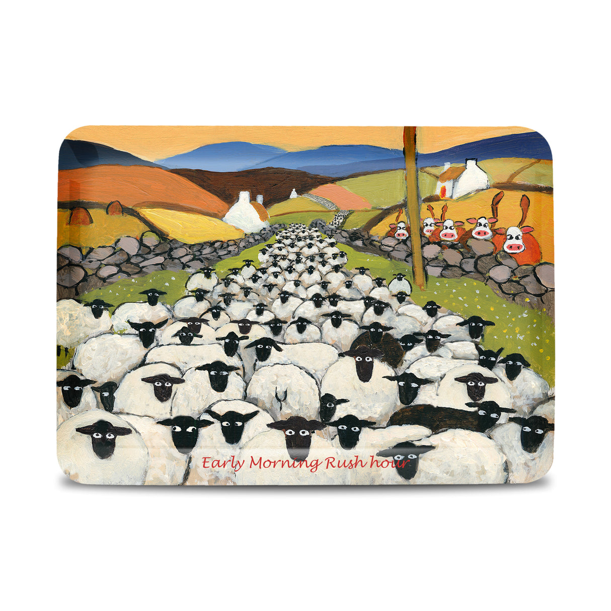 Early Morning Rush Hour Thomas Joseph Large Tray