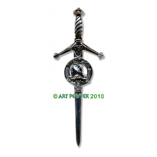 Pewter Clan Crest Kilt Pin - Choose Your Clan A-M