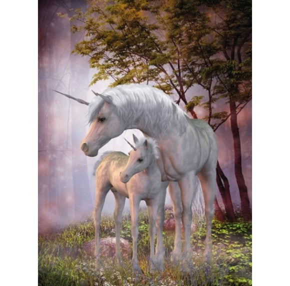 Unicorn & Foal 3D Wall Art