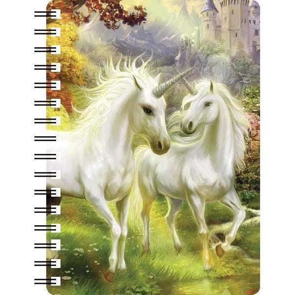 Pair of Unicorns 3D Notebook