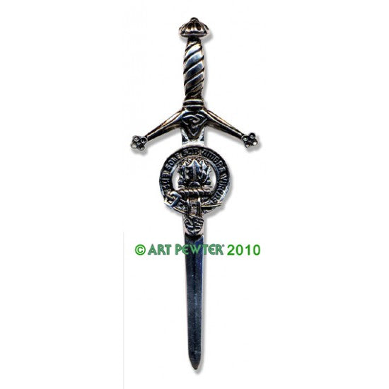 Pewter Clan Crest Kilt Pin - Choose Your Clan A-M