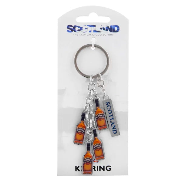 Scotland Whisky Bottle Charm Keyring