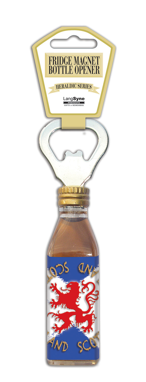 Saltire & Lion Whisky Bottle Magnet Opener