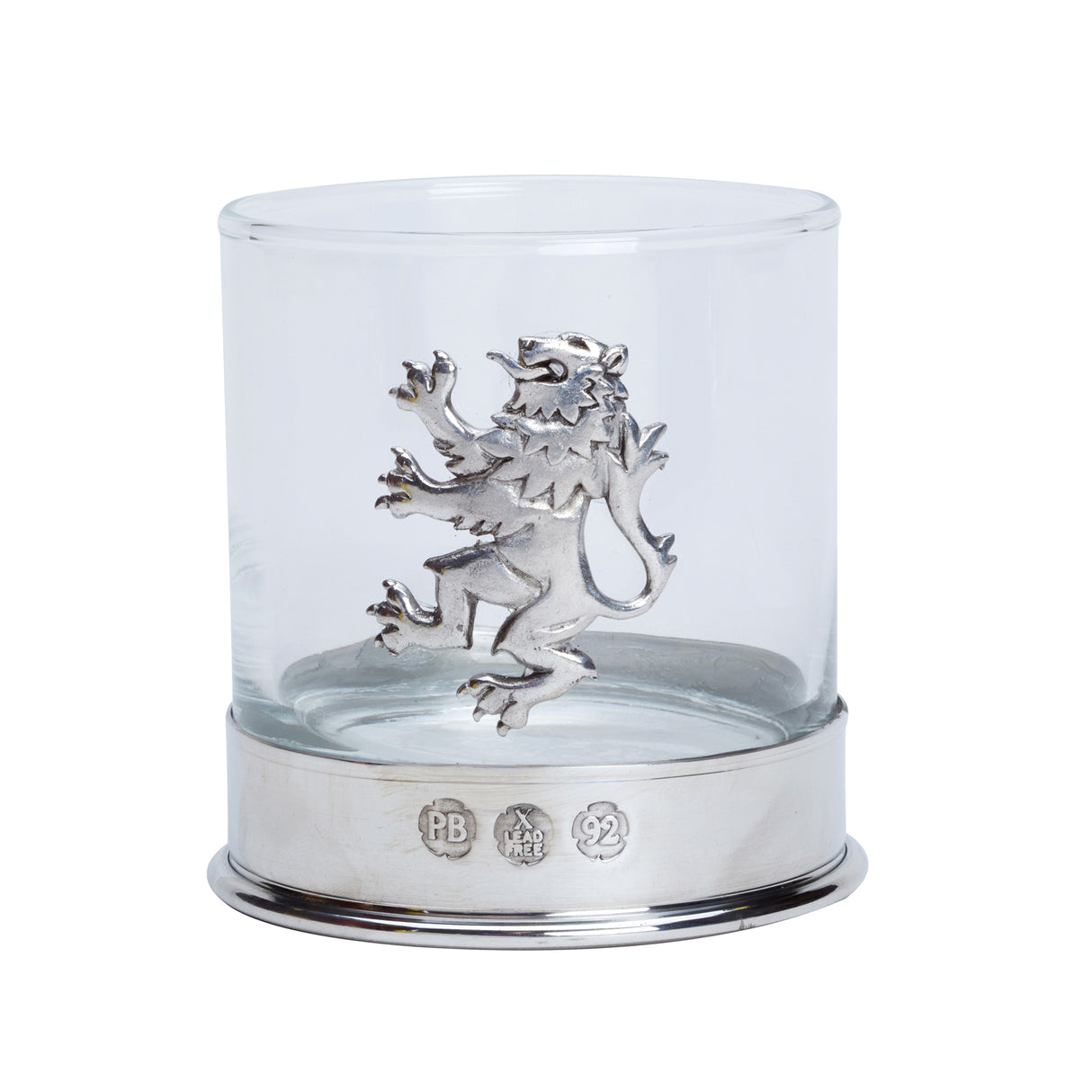 Lion Rampant Pewter Whisky Glass