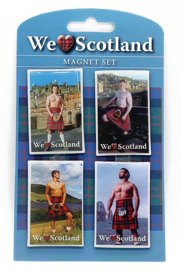 We Love Kilts 4 Magnet Set Gazing Away