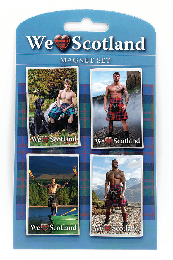 We Love Kilts 4 Magnet Set Firey Batons