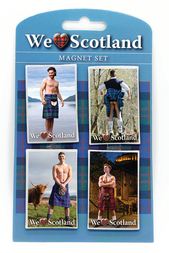 We Love Kilts 4 Magnet Set Gusty Kilt