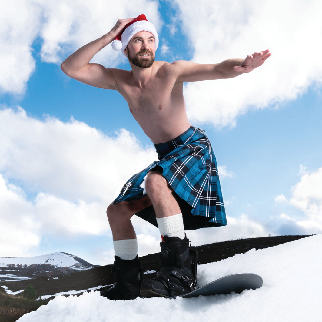 We Love Kilts Card 5 Snowboarding