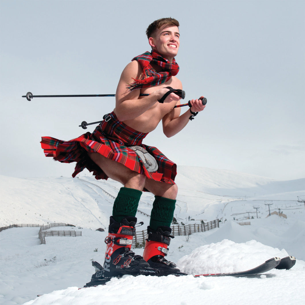 We Love Kilts Card 9 Skiing