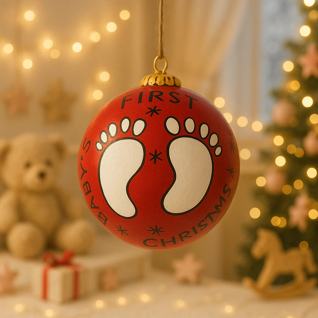 Baby’s First Christmas Red Bauble