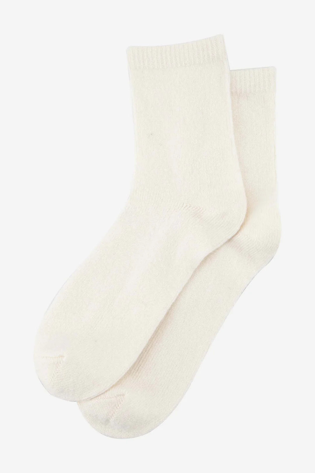 Ladies Cream Cashmere Socks