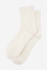 Ladies Cream Cashmere Socks
