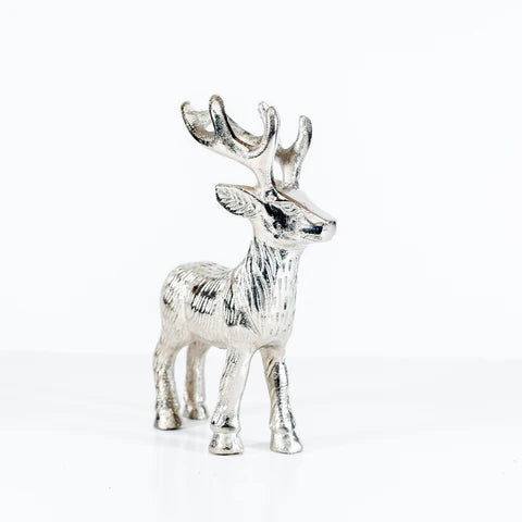 Large Silver Aluminium Highland  Stag (19cm)