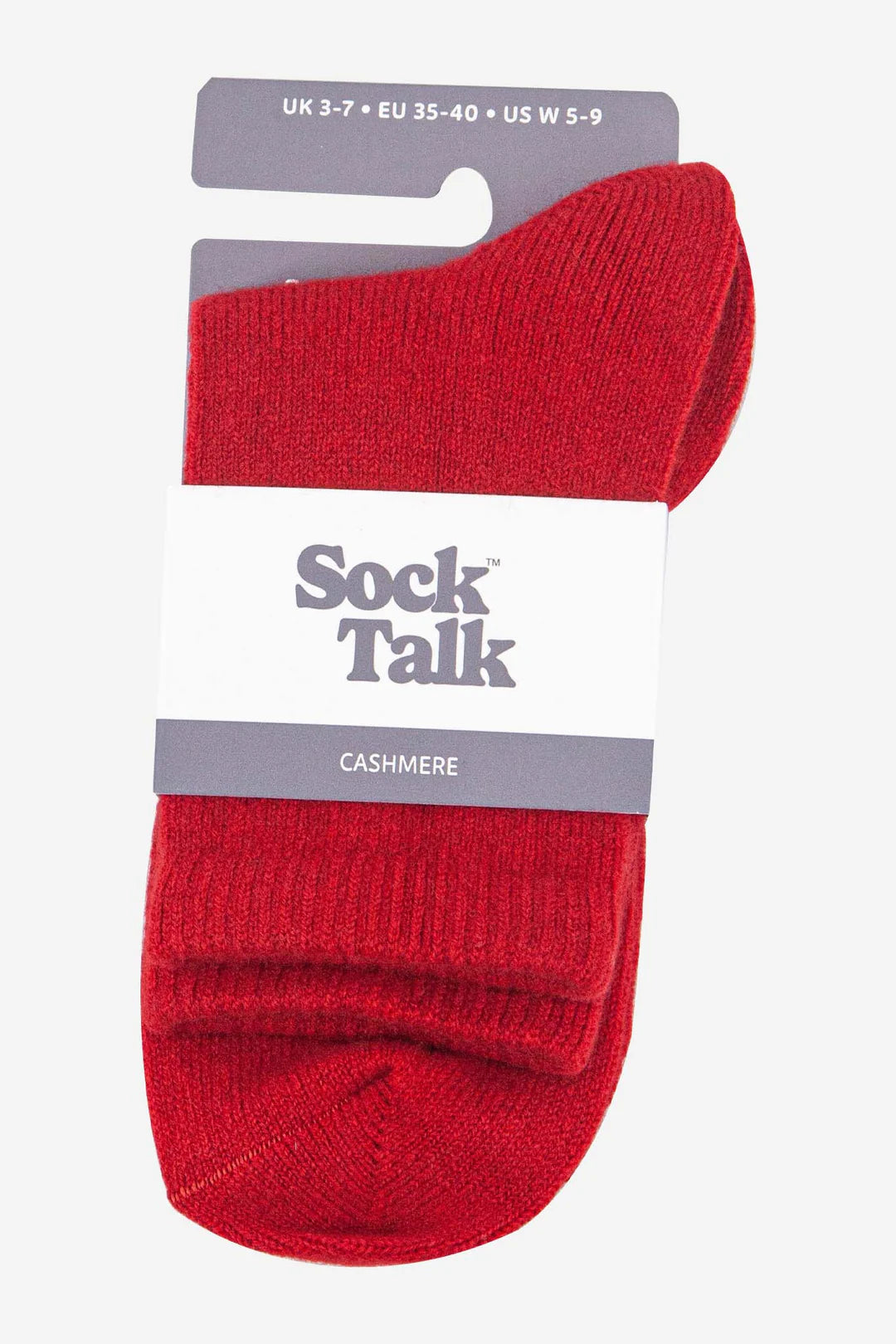 Ladies Red Cashmere Socks