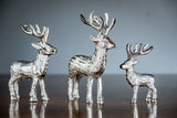 Medium Silver Aluminium Highland Stag (14cm)