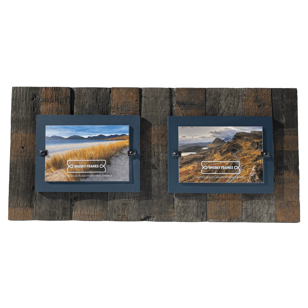 Kiln Double Whisky Barrel Frame (2 x 4” x 6” picture sizes)
